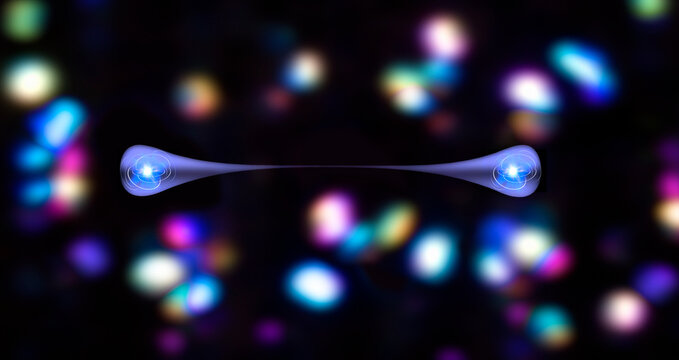 Quantum entanglement, conceptual illustration