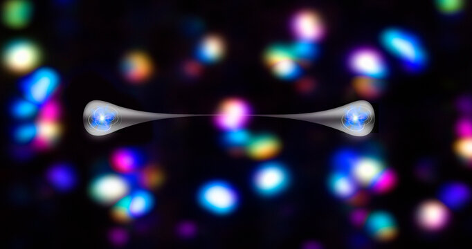 Quantum entanglement, conceptual illustration