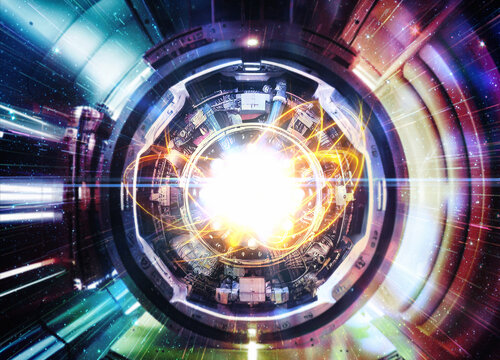 Particle accelerator, conceptual illustration