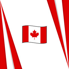 Canada Flag Abstract Background Design Template. Canada Independence Day Banner Social Media Post. Canada Flag