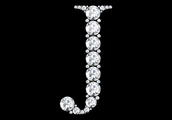 Diamond letters with gemstones (high resolution 3D image)