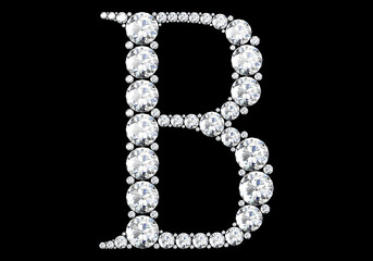 Diamond letters with gemstones (high resolution 3D image)