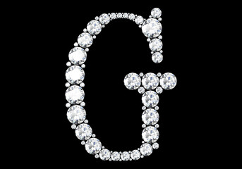 Diamond letters with gemstones (high resolution 3D image)
