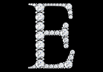 Diamond letters with gemstones (high resolution 3D image)