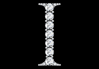 Diamond letters with gemstones (high resolution 3D image)