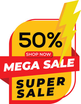 flash and maga Sale banner template design for web or social media, Sale and discount labels, sale banner template design, Special offer mega sale banner 