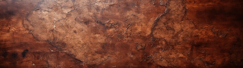 Aged Wooden Surface with Deep Brown Color and Weathered Appearance