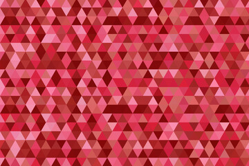 三角形の幾何学模様背景　赤色

