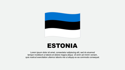 Estonia Flag Abstract Background Design Template. Estonia Independence Day Banner Social Media Vector Illustration. Estonia Background