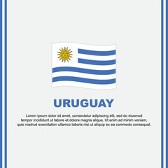 Uruguay Flag Background Design Template. Uruguay Independence Day Banner Social Media Post. Uruguay Cartoon