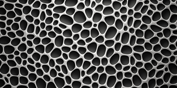 black and white mesh texture background. Generative AI image.