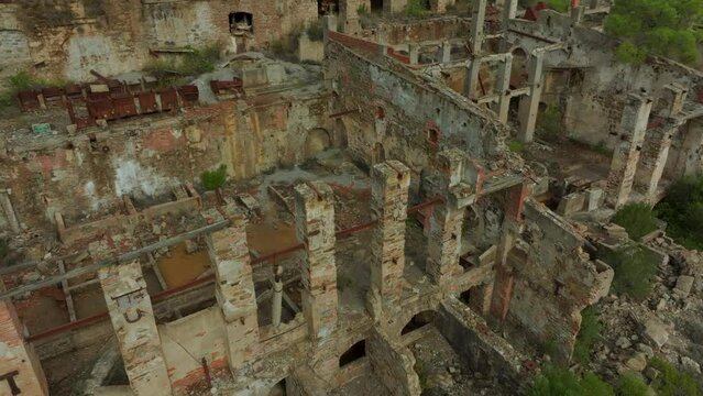 Laveria Brassey, Sardinia: flying over the ruins of the buildings of this old abandoned mine on the island of Sardinia.