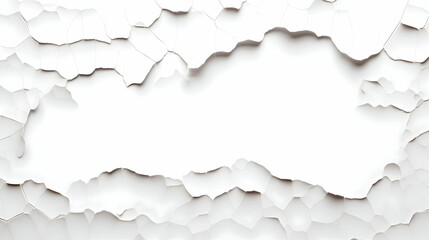 The white paper is cracked and torn background. High-resolution - obrazy, fototapety, plakaty