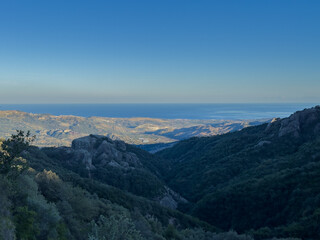Fototapeta premium Panoramas along the paths of the Aspromonte national park.