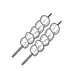 satay barbeque hand drawn