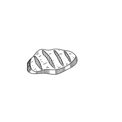 meat barbeque hand drawn