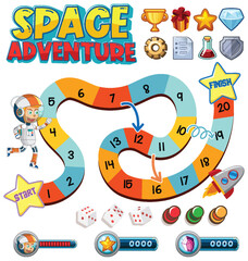 Space Adventure Maze Game Template