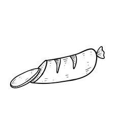 sausage handdrawn illustration 