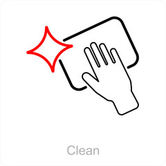 Fototapeta premium Clean and dirt icon concept