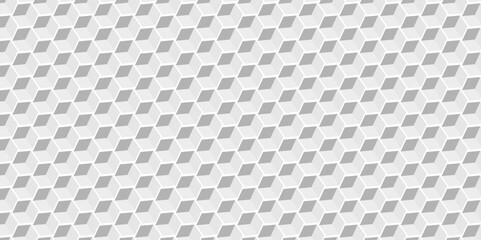 Abstract white cube triangle geometric square seamless background. Seamless blockchain technology pattern. Vector illustration pattern with blocks. Abstract geometric design print of cubes pattern.