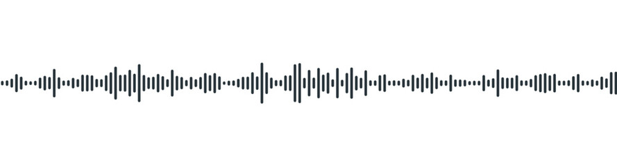 seamless sound waveform pattern for radio podcasts, music player, video editor, voise message in social media chats, voice assistant, recorder. vector illustration
