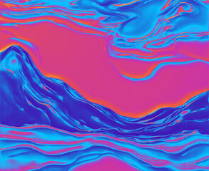 Fototapeta na wymiar Abstract fluid backdrop mixing neon color paint effect acrylic artwork