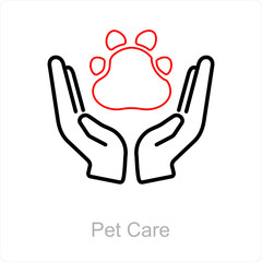 Pet Care and animal icon concept 