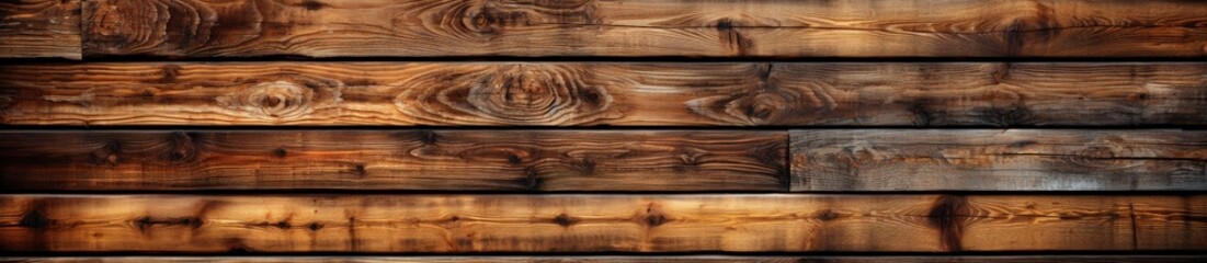 Naklejka premium Rustic Wooden Plank Wall with Unique Textures and Patterns
