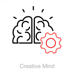 Creative Mind and idea icon concept 