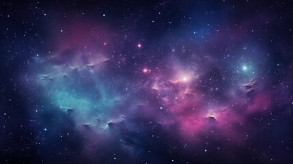 Purple and blue stars in a space background