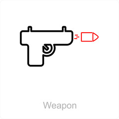 Weapon and gun icon concept