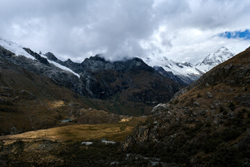 Fototapeta premium Amazing views during the hike to Laguna 69, Perú