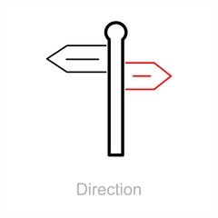 Direction and map icon concept