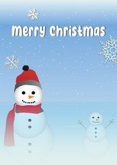 merry christmas flat stylized illustration. Christmas card design.