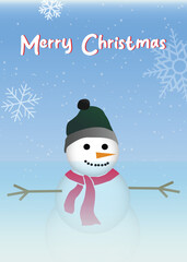 merry christmas flat stylized illustration. Christmas card design.
