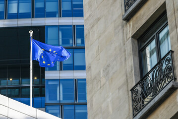 Europe drapeau europeen Bruxelles
