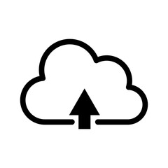 Upload Sign icon vector design illustrator on transparent background