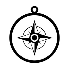 Compass icon vector design template illustrator on transparent background