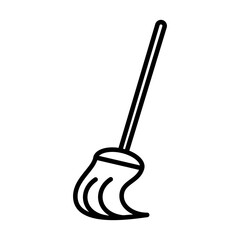 Broom icon vector design template illustrator on transparent background