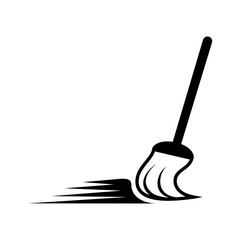 Broom icon vector design template illustrator on transparent background