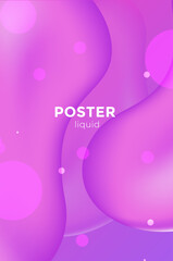 Abstract pink background with drops, Liquid banner, Liquid pink banner, abstract background with bubbles