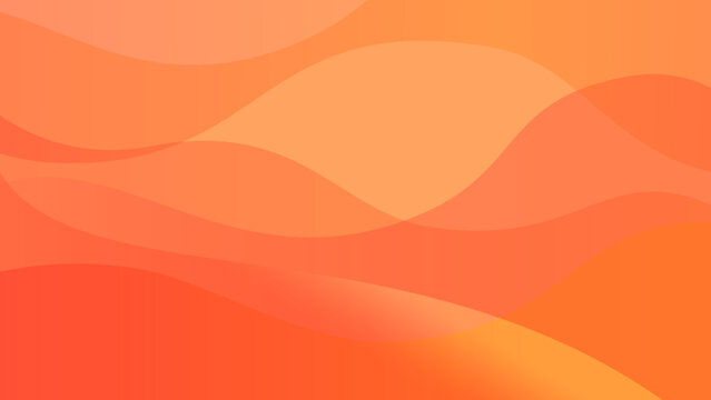 Abstract orange background with waves, Orange banner
