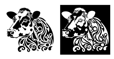 Creative Cow Stencils DIY DIY Ai Patterns & Home Decor Wall Fabric Stencil Cutting and Printing Decorative Printing, farm animal stencils