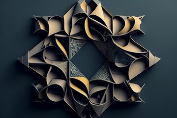 Background with decorative geometric shapes