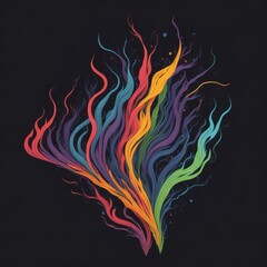background with a mixture of colors in the form of fire