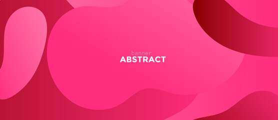 Abstract background with wave, Pink banner
