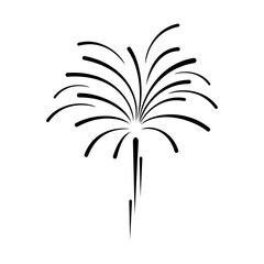 new year party fireworks icon vector design template illustrator on transparent background