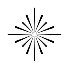 new year party fireworks icon vector design template illustrator on transparent background