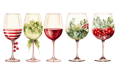 Celebration wine glasses vectors