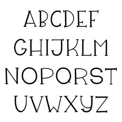 Set of Alphabet letters. Vector illustration.